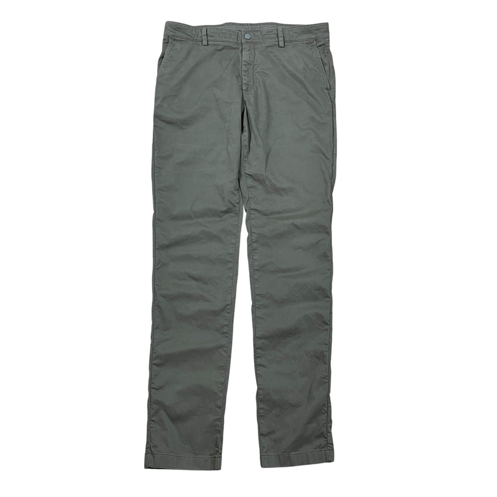 Spoke Build B Straight Chinos Mens 35 (Fits 36x35) Green Stretch Cotton Classic